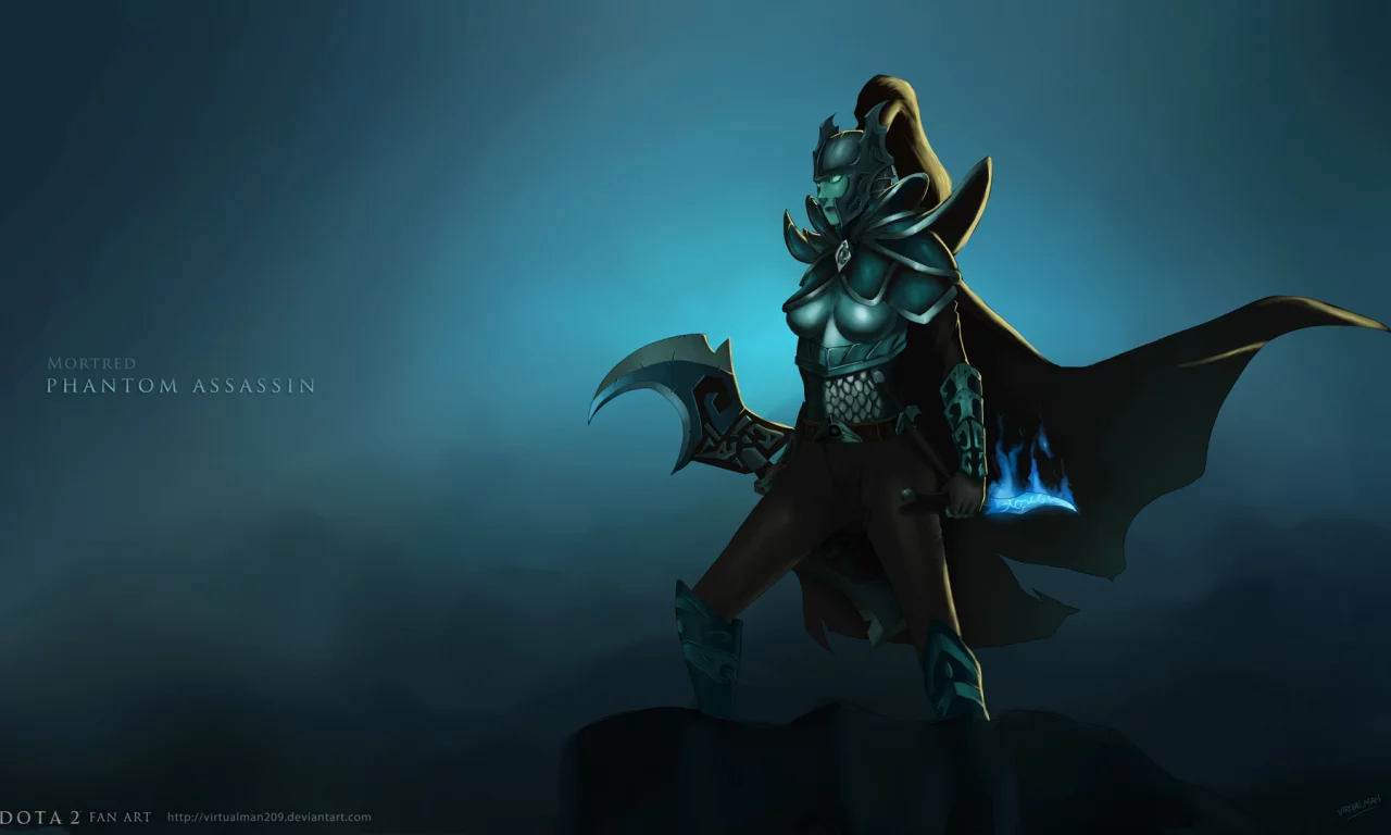 phantom assassin, dota 2, dire, дота, морта, mortred, мортред