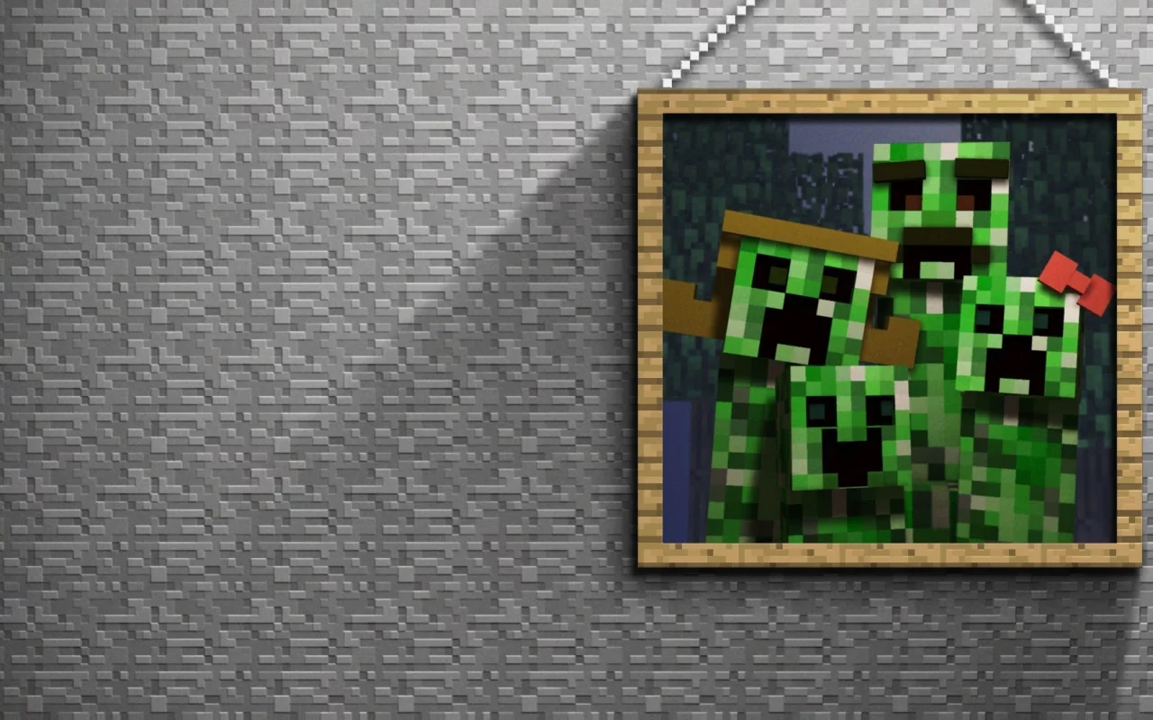 камень, creeper, картина, майнкрафт, крипер, minecraft