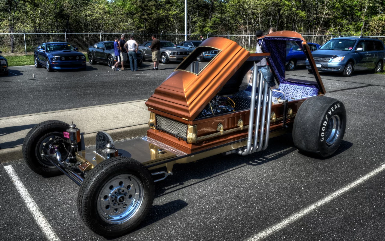 стоянка, гроб, custom car