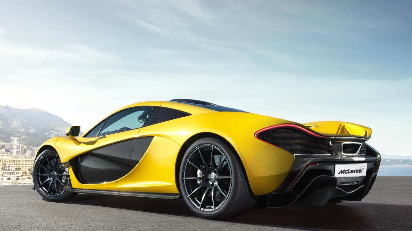 макларен, суперкар, mclaren, p1, желтый