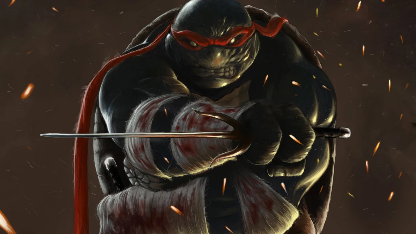 tmnt, raphael, черепашки-ниндзя, teenage mutant ninja turtles, бинты, арт