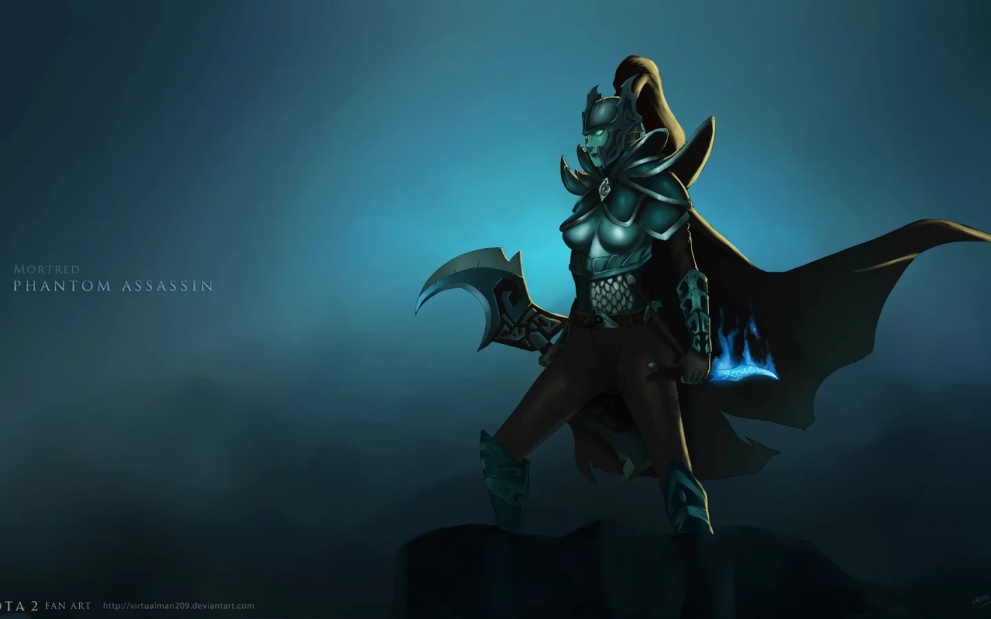 phantom assassin, dota 2, dire, дота, морта, mortred, мортред