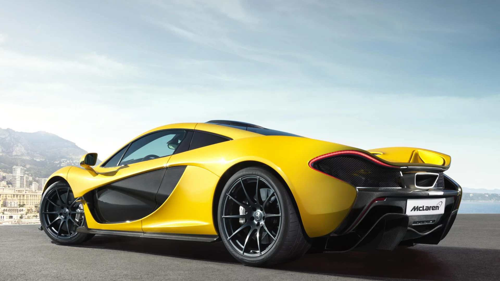 макларен, суперкар, mclaren, p1, желтый