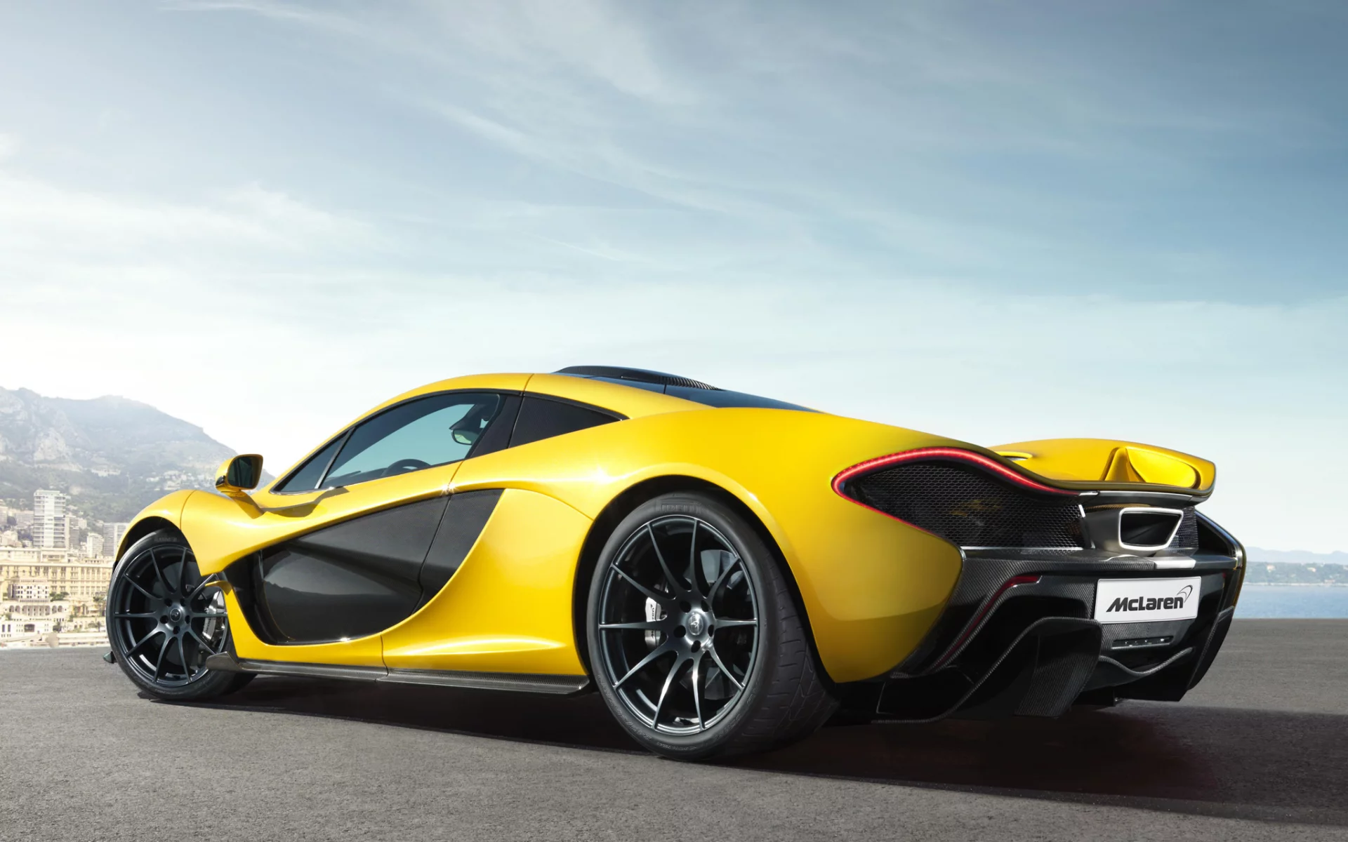 макларен, суперкар, mclaren, p1, желтый