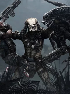 aliens vs predator, джунгли, хищник, marine, чужой