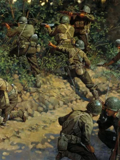 джип, солдаты, арт, ww2, война