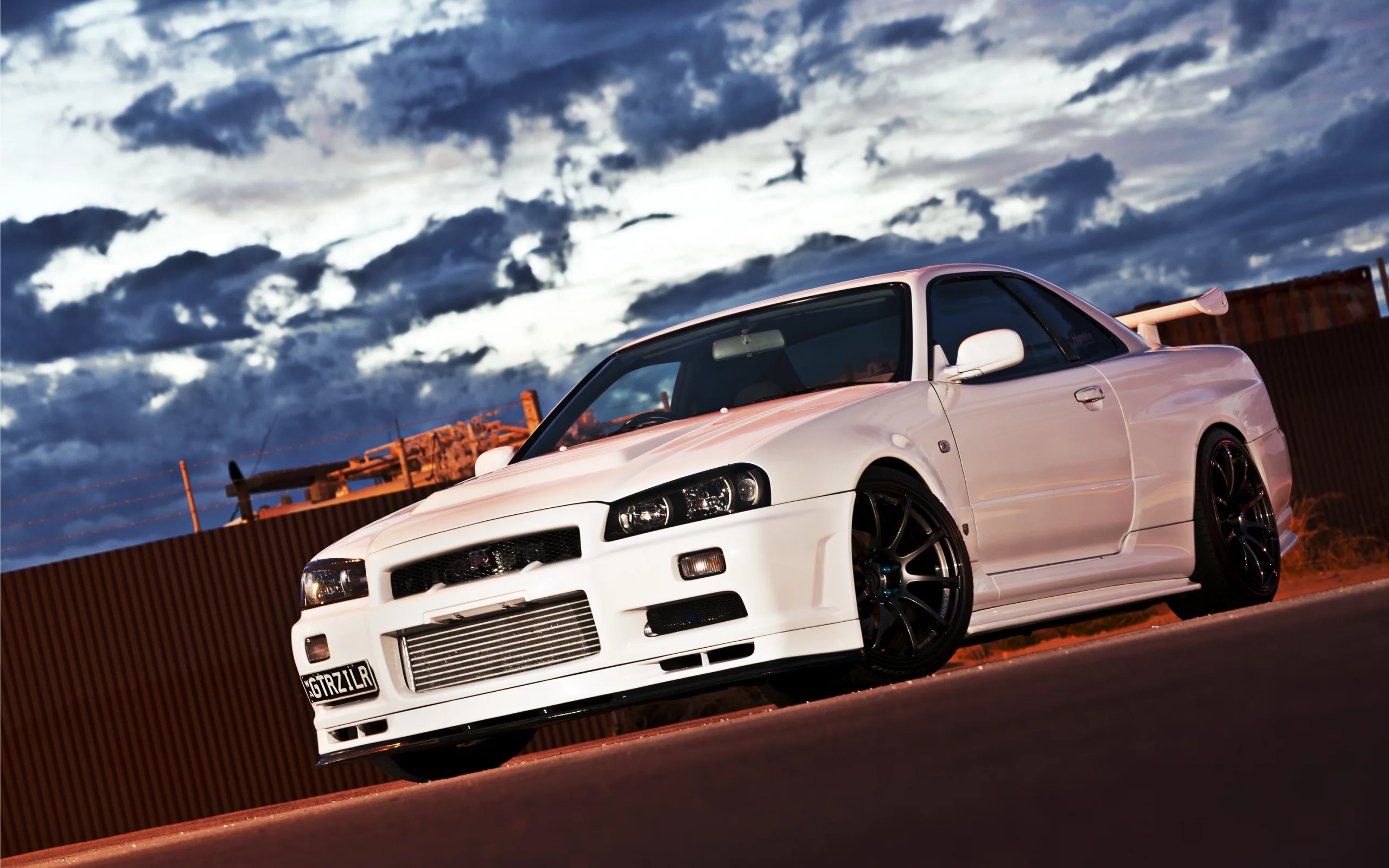 car, белая, nissan skyline, ниссан, автообои
