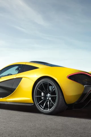 макларен, суперкар, mclaren, p1, желтый