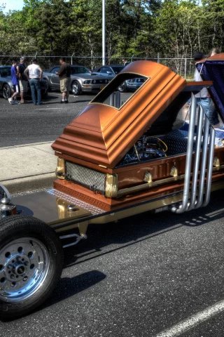 стоянка, гроб, custom car