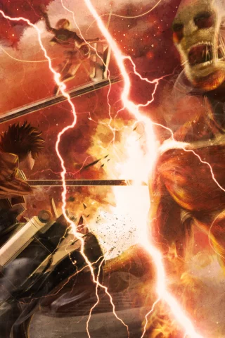 аниме, shingeki no kyojin, вторжение гигантов, chouwaru rose, арт