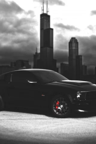 ford, shelby, америка, chicago, black, мустанг, gt, city, форд, mustang