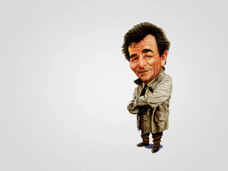 коломбо, columbo, питер фальк, плащ, peter falk, арт, сигара