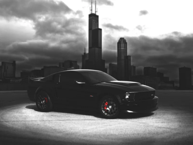 ford, shelby, америка, chicago, black, мустанг, gt, city, форд, mustang