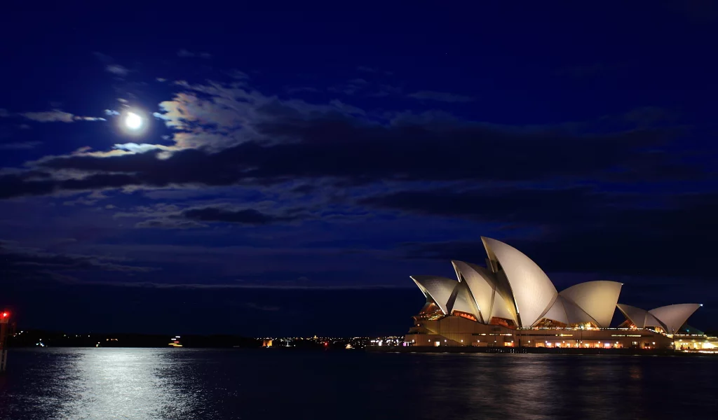 australia, opera house, сидней, австралия, sydney, ночь, harbour bridge