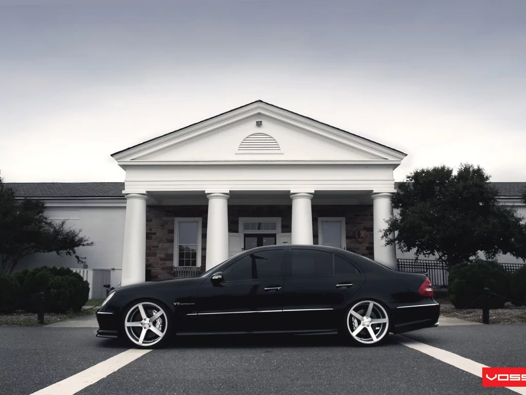 mercedes benz, amg, w211, vossen, e class, black