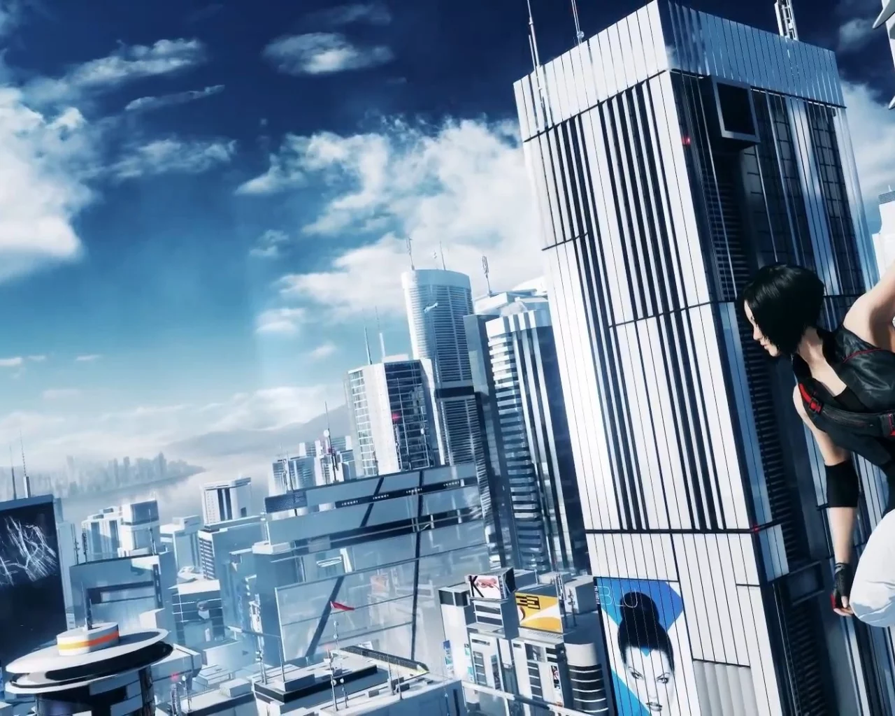 девушка, фэйт, небоскрёбы, mirror`s edge 2, небо