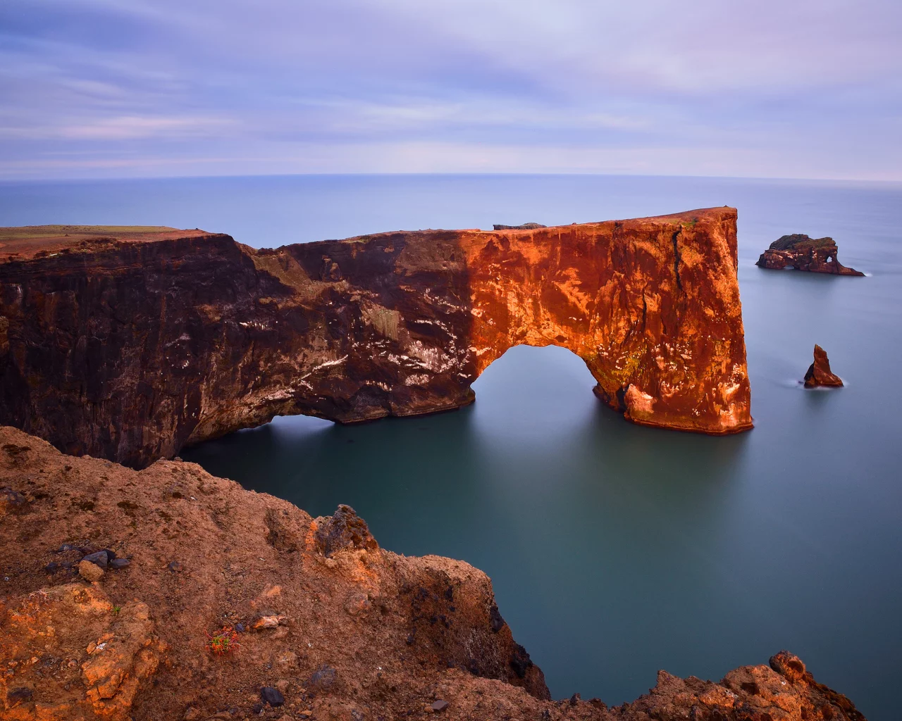 мыс дирхолей, исландия, dyrholaey arch, iceland