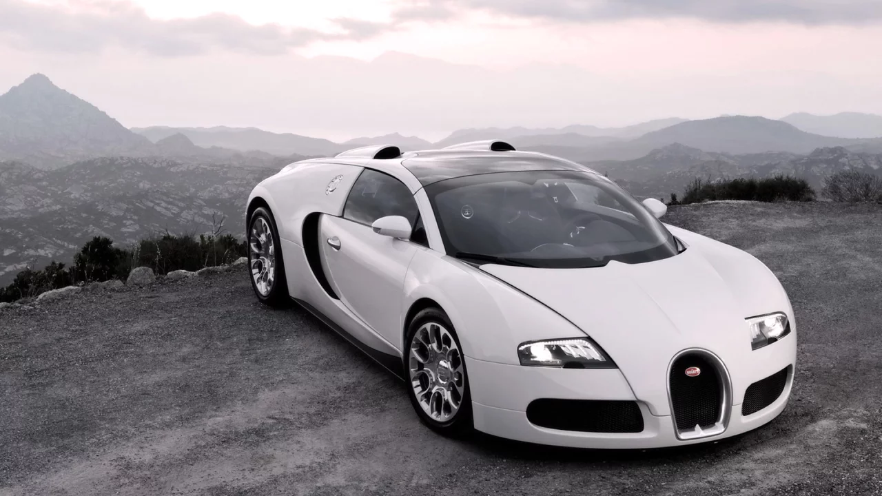 люкс, белый, авто, фары, капот, bugatti, спорткар, veyron