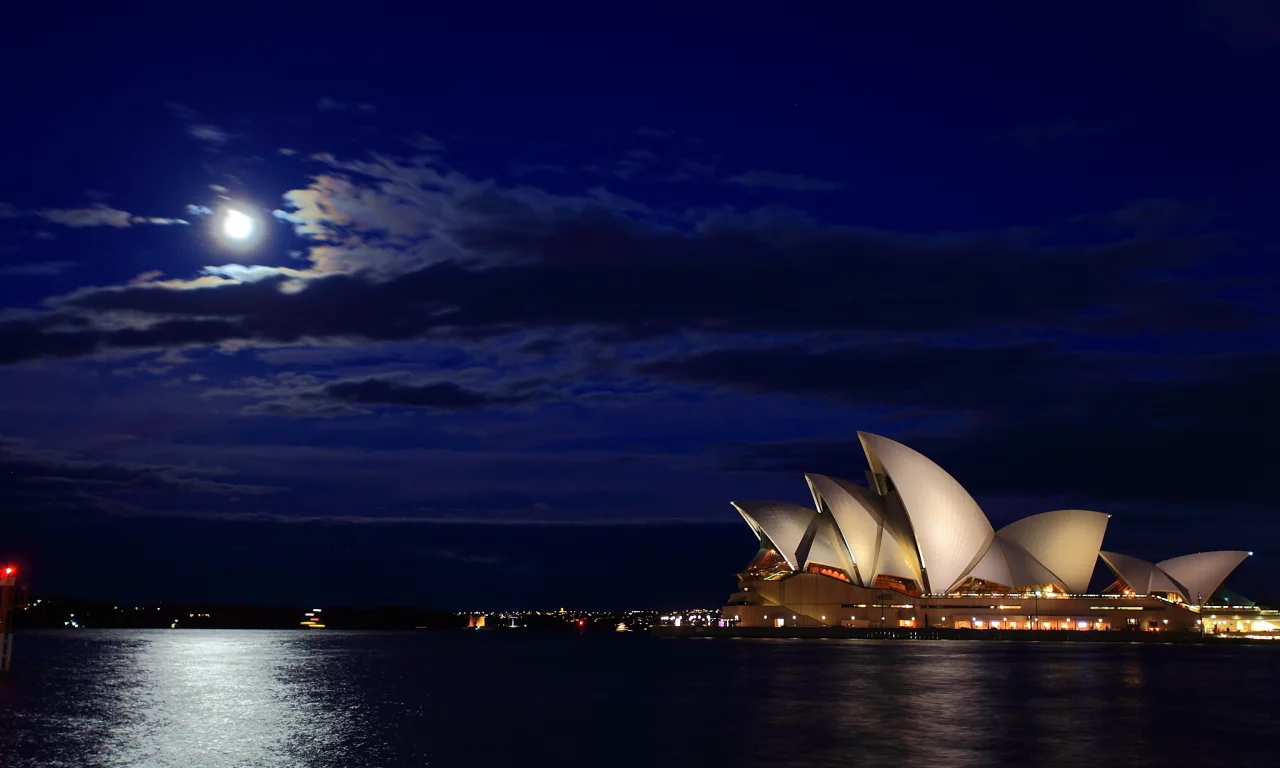 australia, opera house, сидней, австралия, sydney, ночь, harbour bridge