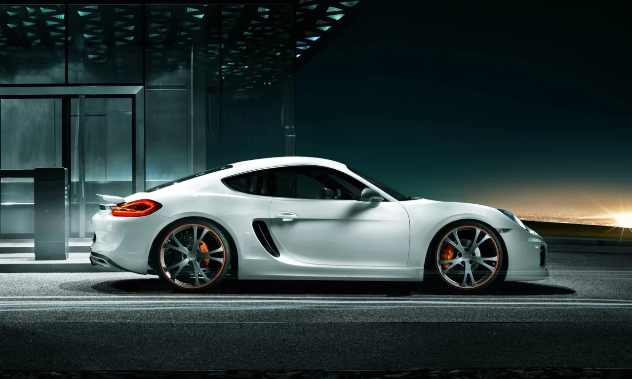tuning, cayman, porsche, тюнинг, вид сбоку, techart, кайман, порше
