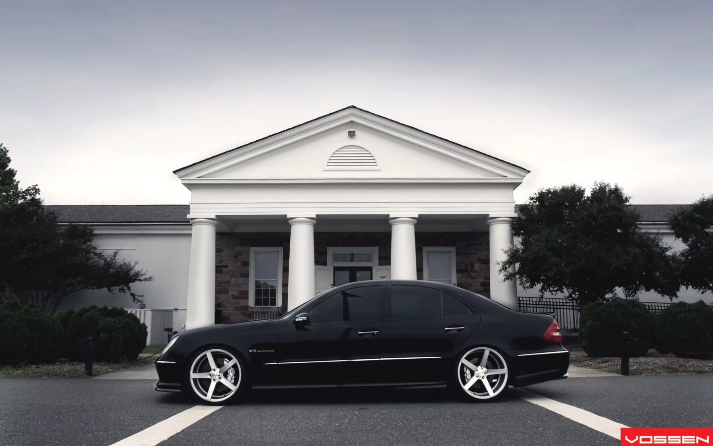 mercedes benz, amg, w211, vossen, e class, black