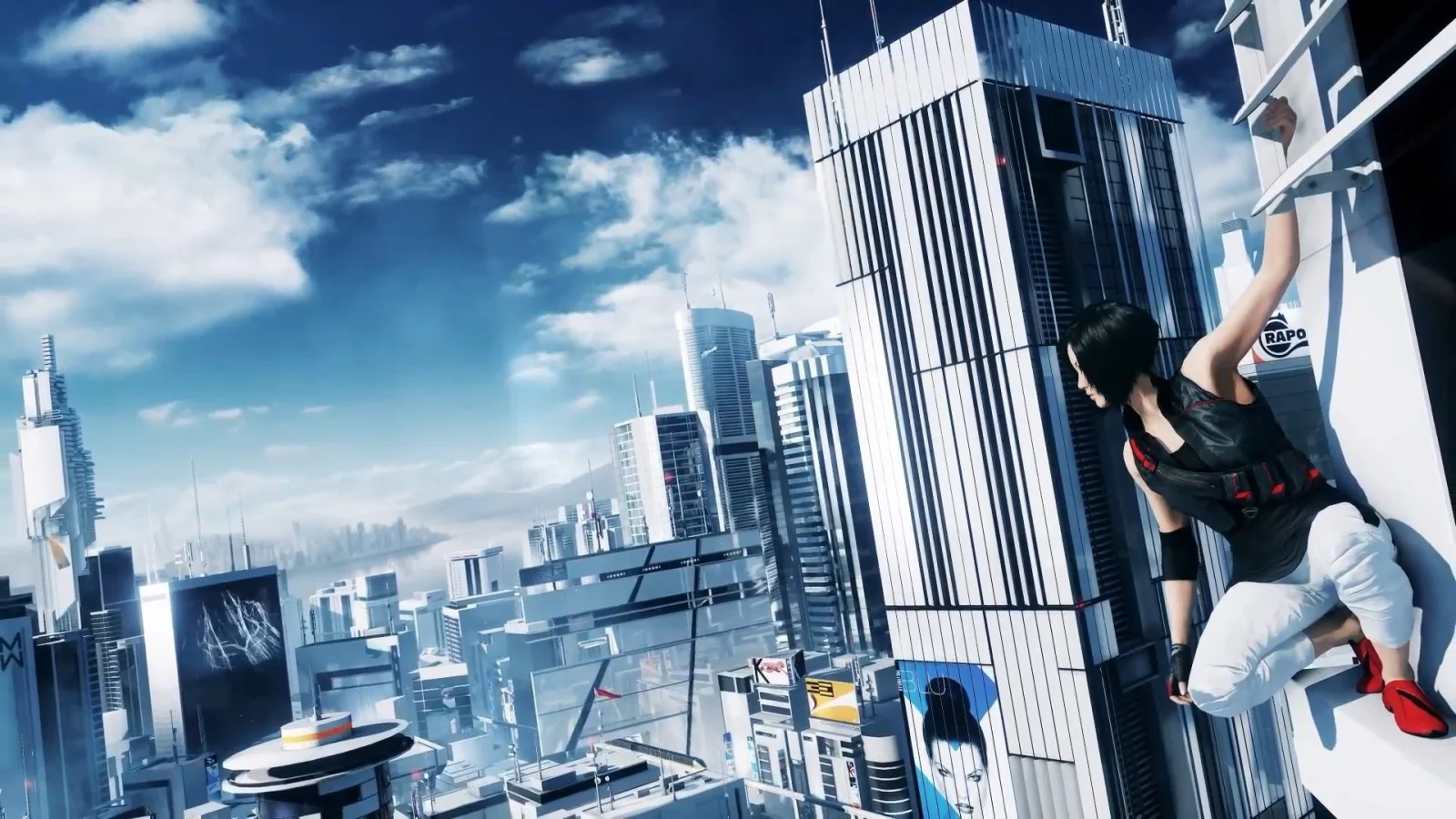 девушка, фэйт, небоскрёбы, mirror`s edge 2, небо