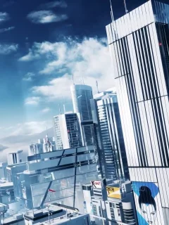 девушка, фэйт, небоскрёбы, mirror`s edge 2, небо