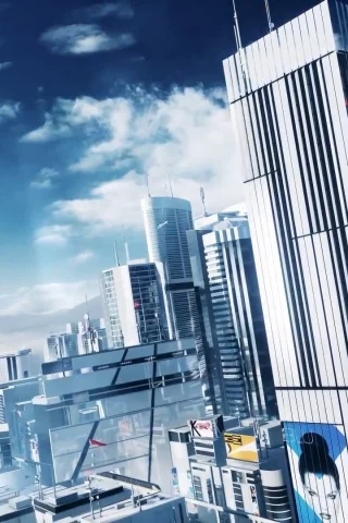 девушка, фэйт, небоскрёбы, mirror`s edge 2, небо