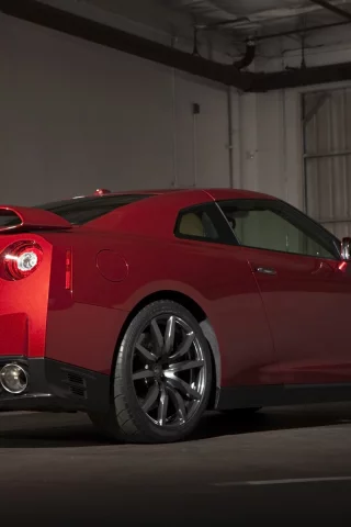 Nissan, GT-R, Автомобиль, Красный, Колеса, Диски