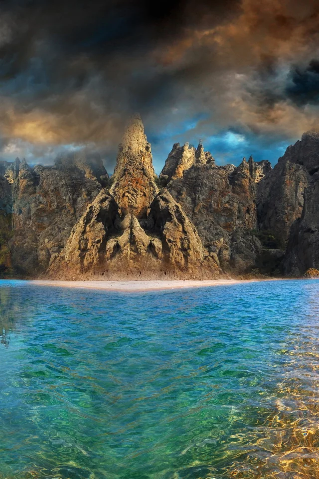 море, вода, скалы