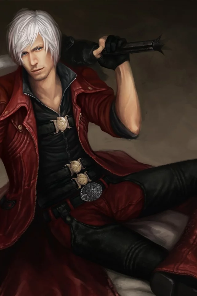 sword, devil may cry 4, demon hunter, game wallpapers, dmc 4, half-demon, fanart, dante, saike
