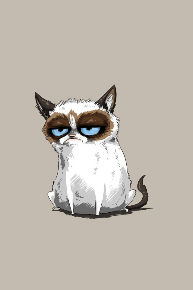 Grumpy cat нарисовать