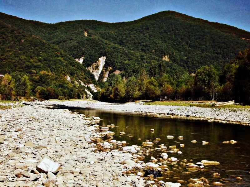 Пейзаж, горная река, горы