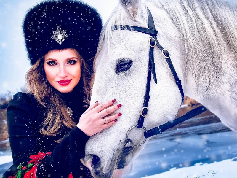 лошадь, девушка
