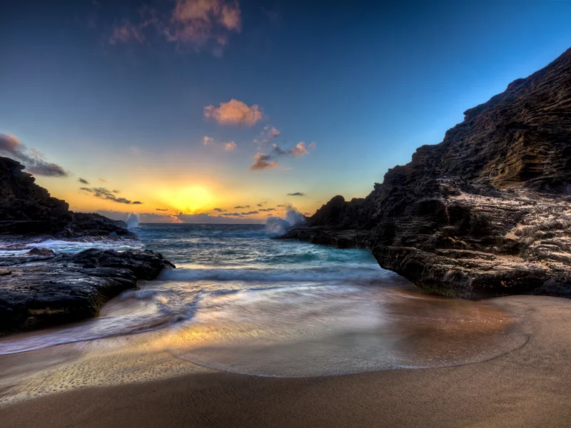 sunset, sunrise, sand, sky, sky, sun, landscape, nature, scenery, beautiful, ocean, beach