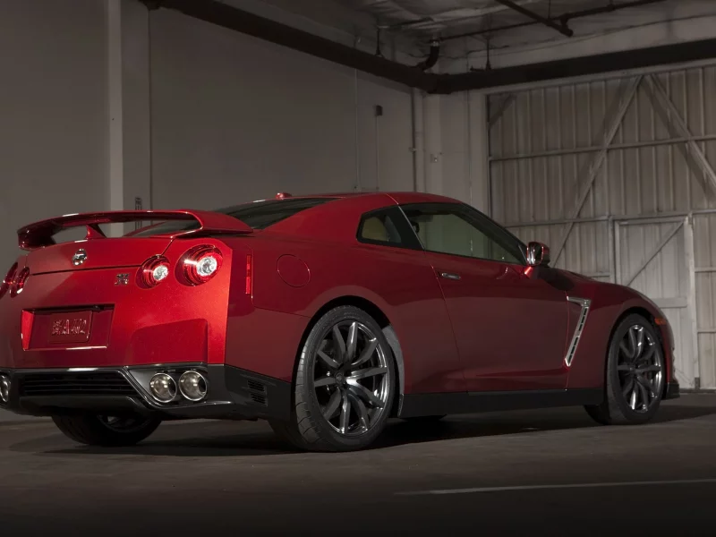 Nissan, GT-R, Автомобиль, Красный, Колеса, Диски