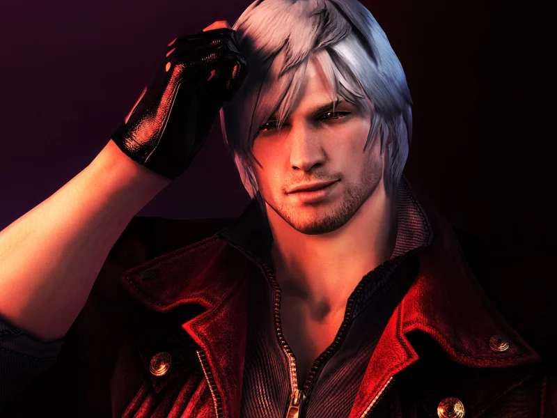 capcom, лицо, devil may cry, dmc, волосы, dante, белые