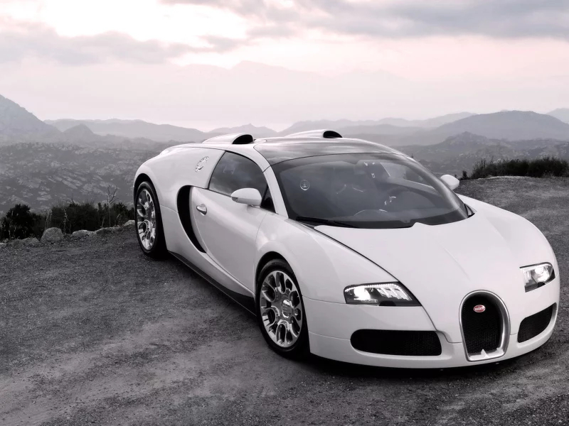 люкс, белый, авто, фары, капот, bugatti, спорткар, veyron