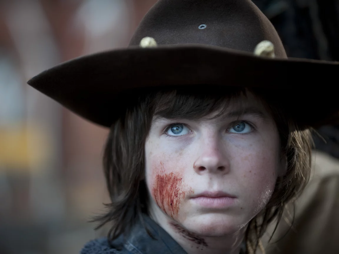the walking dead, chandler riggs, портрет