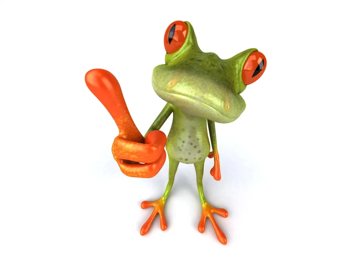 палец, лягушка, free frog 3d, ок, графика