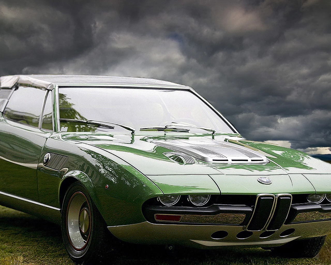 Машина, ретро, BMW 2800 S, Berton.