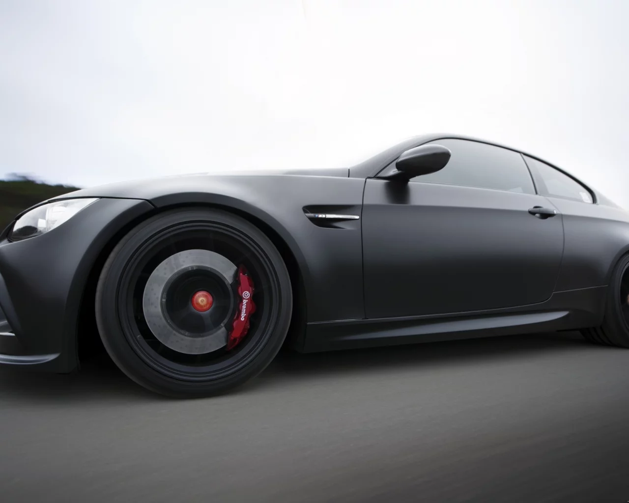 матовый, e92, road, bmw, вид сбоку, бмв, matte black, m3, чёрный, speed