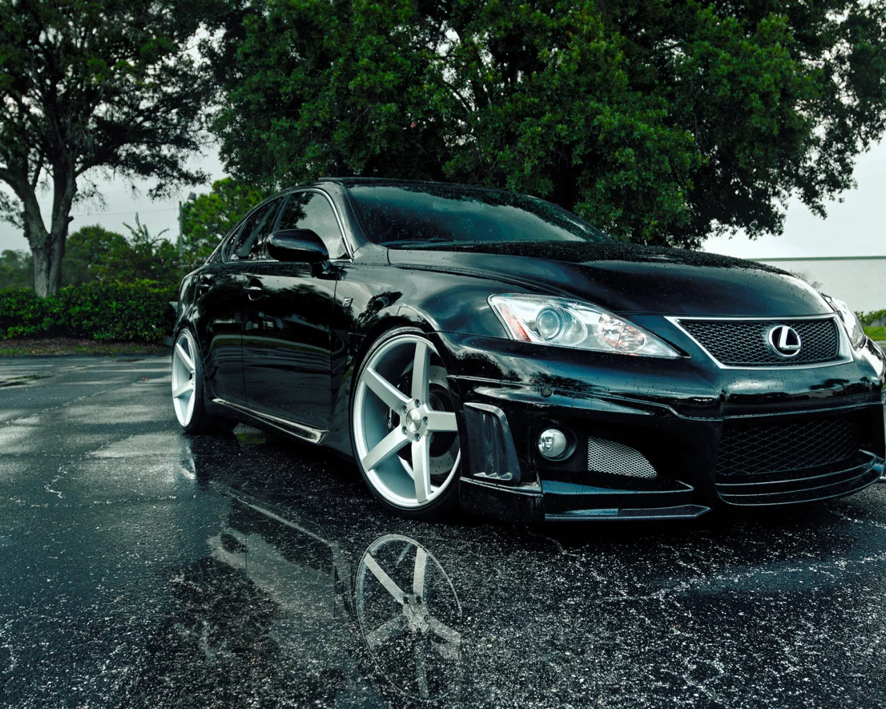 асфальт, лето, Lexus, is-f, капли, лужи, мокрый