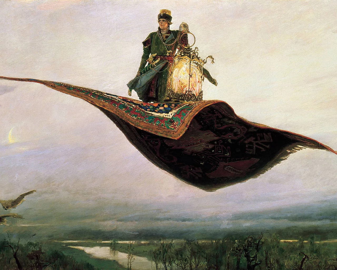 В.Васнецов, картина, холст, масло, ковёр самолёт.