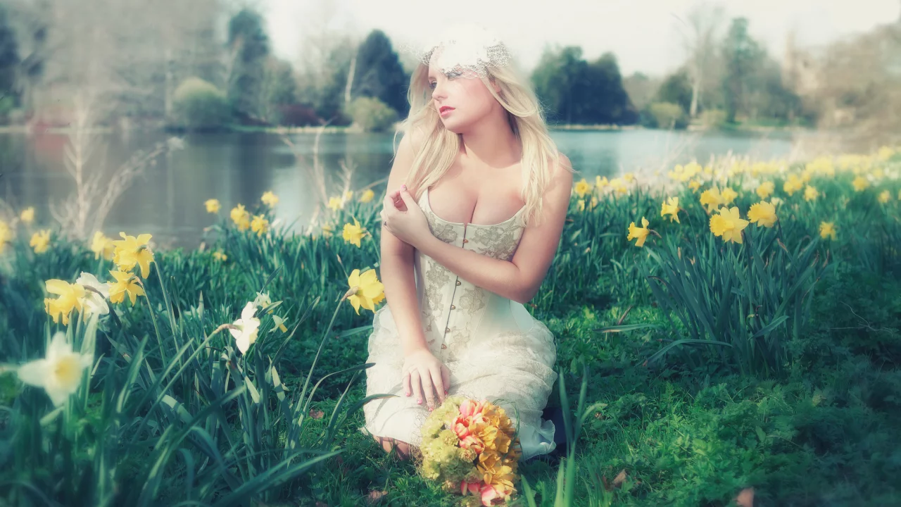 Faerie, декольте, Lorena F, цветы