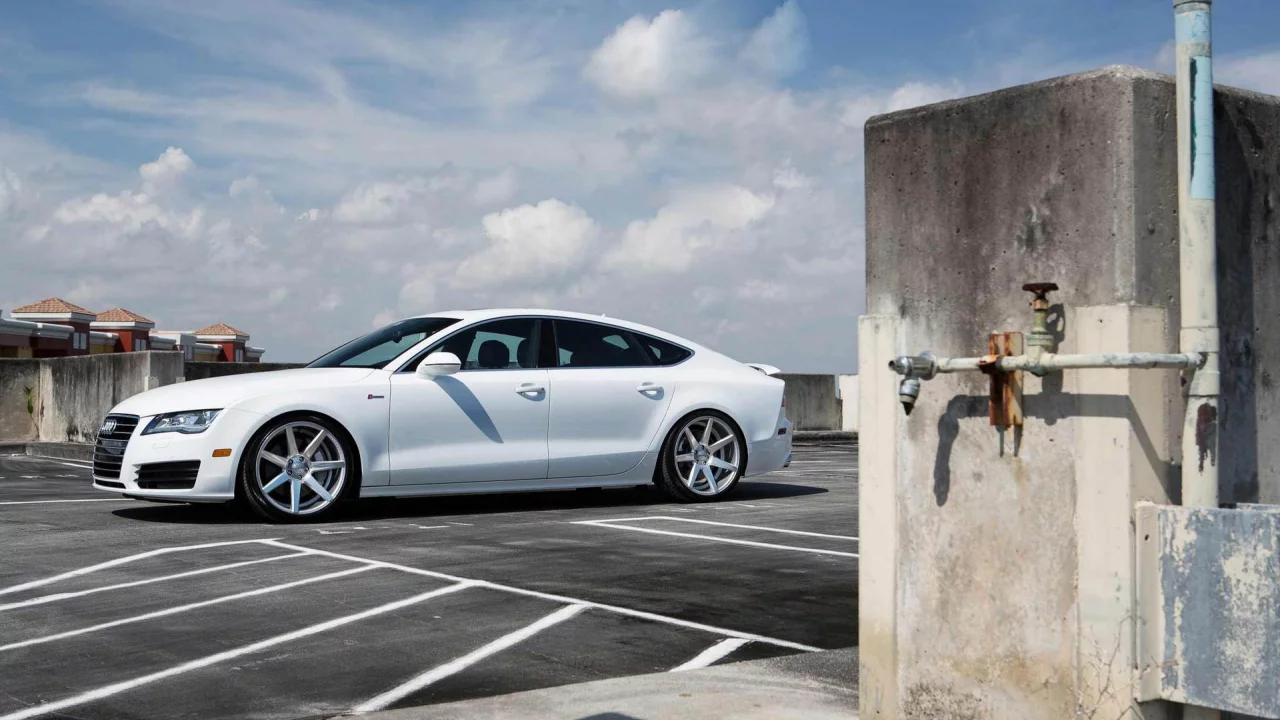 а7, белая, ауди, white, машина, tuning, a7, vossen, тюнинг, audi