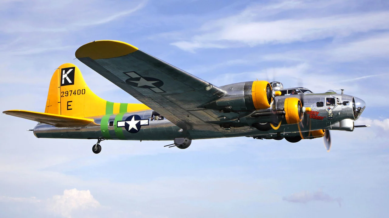 бомбардировщик, боинг, полет, b-17, самолет, небо