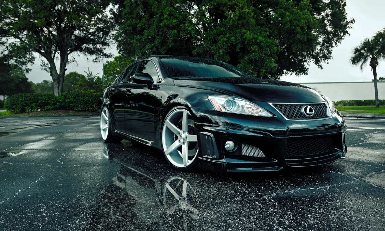 асфальт, лето, Lexus, is-f, капли, лужи, мокрый