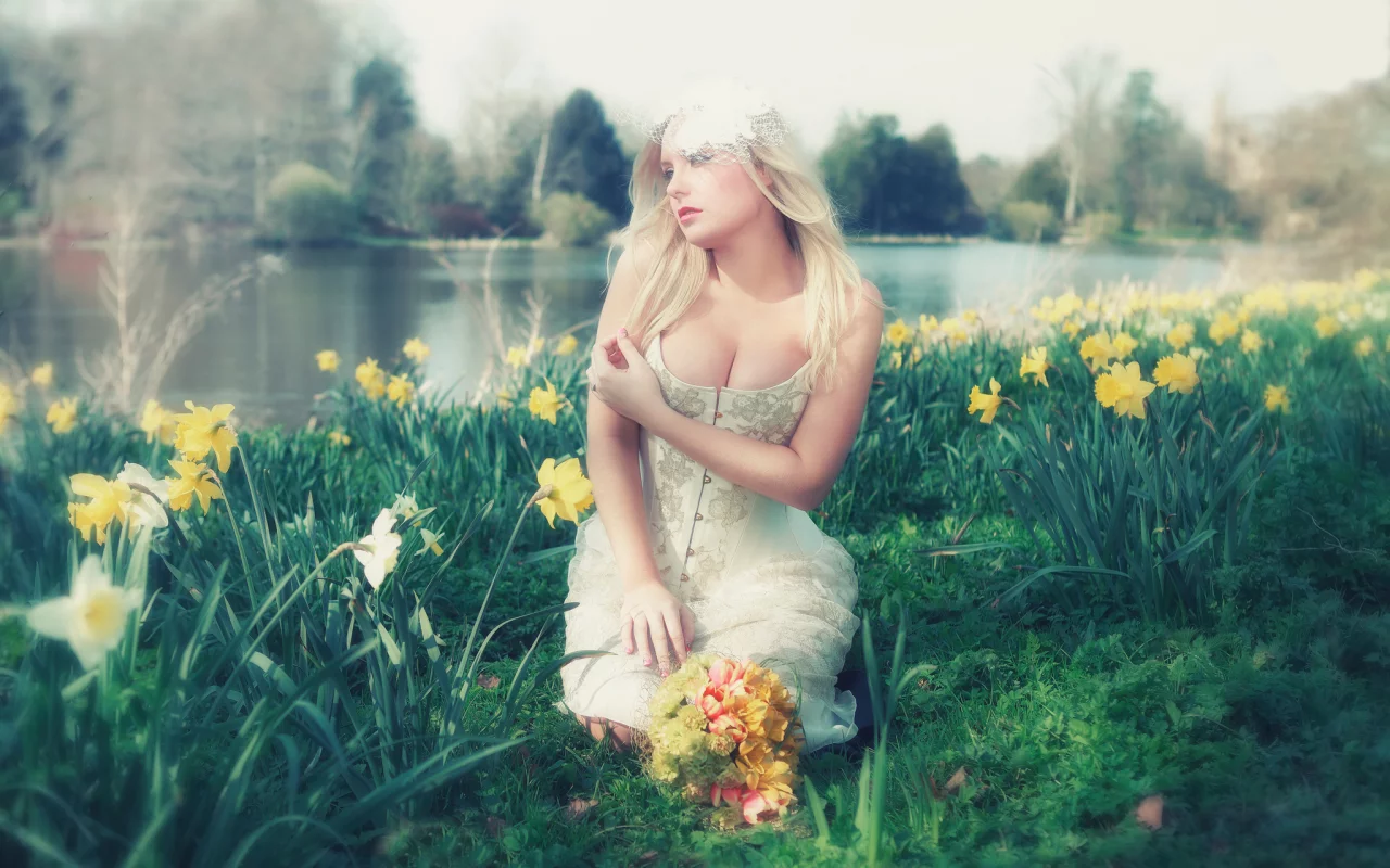 Faerie, декольте, Lorena F, цветы