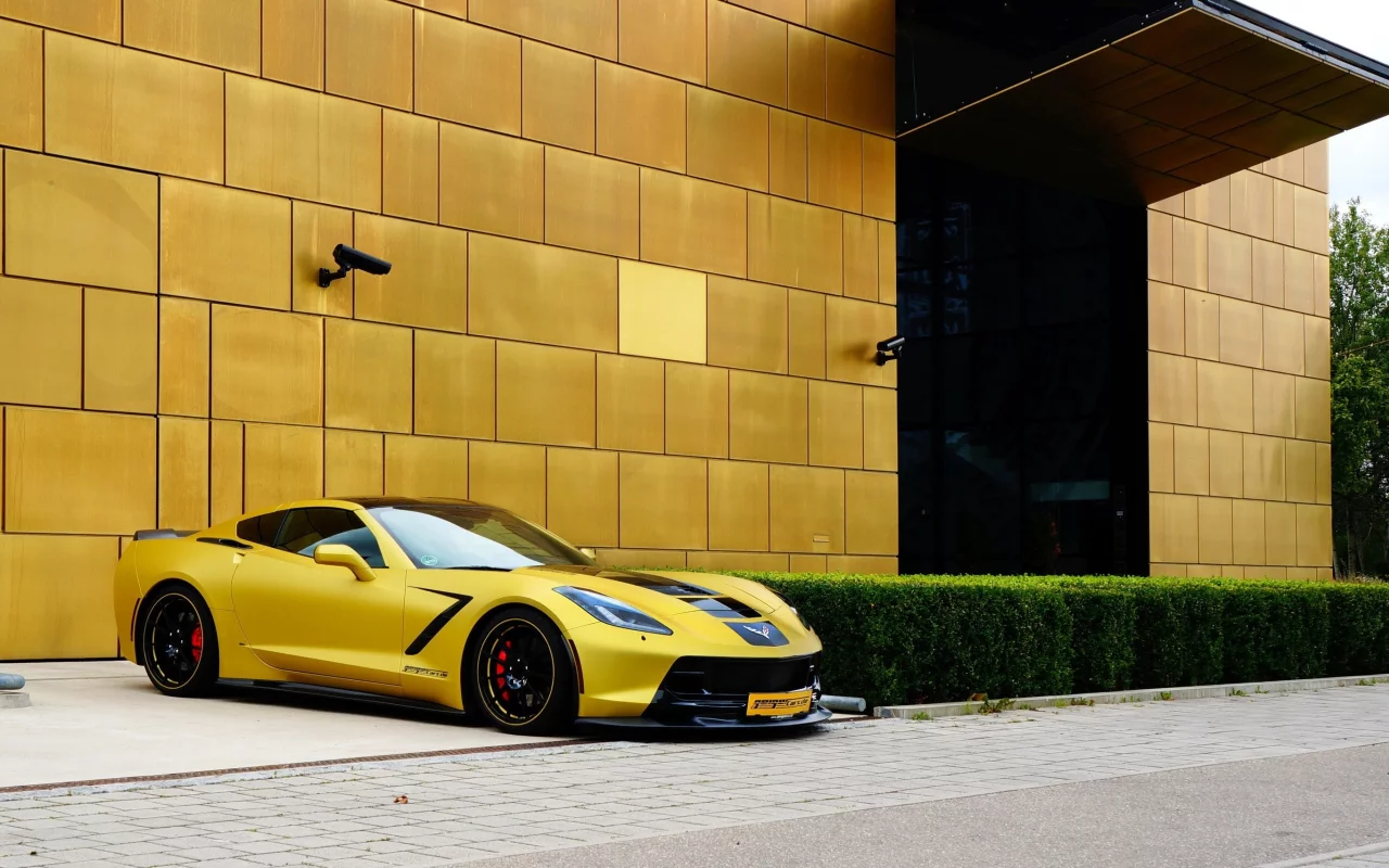 corvette, тюнинг, stingray, chevrolet, желтый (2)